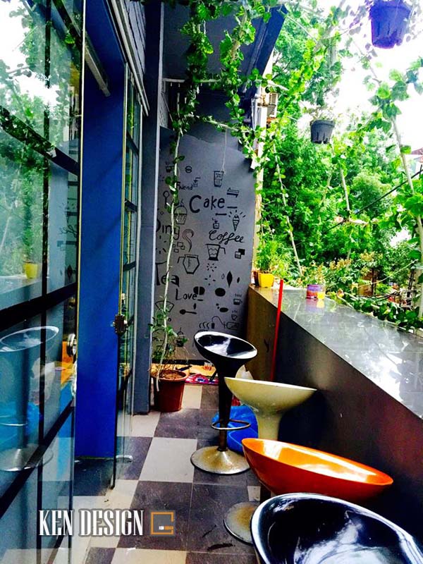 thiết kế nội thất quán trà sữa dingtea